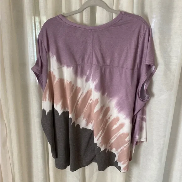 Terra & Sky Purple and Pink Relaxed Short Sleeve Tee - Picture 4 of 4